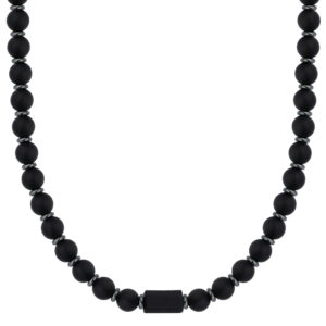 HERRENHALSKETTE MIT SCHWARZEM TURMALIN