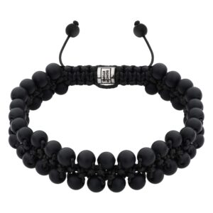 GEFLOCHTENES ONYX-ARMBAND