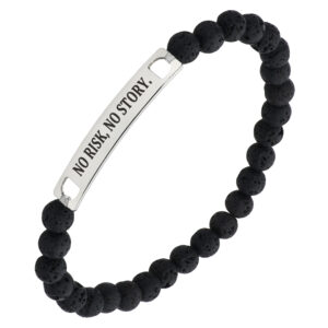 BRANSOLET MIT ENGRAVIERUNG - vulkanische Lava