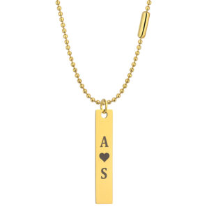 HERRENKETTE MIT GRAVUR GOLD