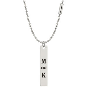 HERRENKETTE MIT GRAVUR SILBER