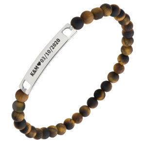 BRANCHETTE MIT ENGRAVIERUNG - Tigerauge