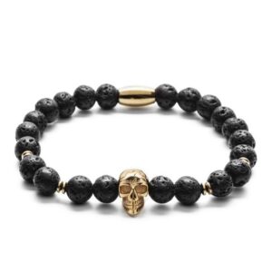 GOLDENER LAVA-SCHÄDEL