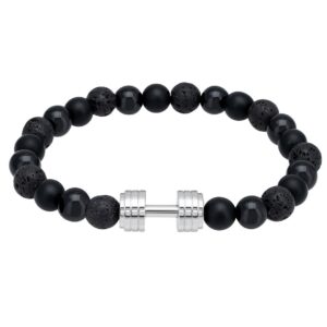 ARMBAND MIT HANTEL ONYX LAVA