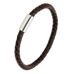 BRAUNES LEDERARMBAND FÜR MÄNNER