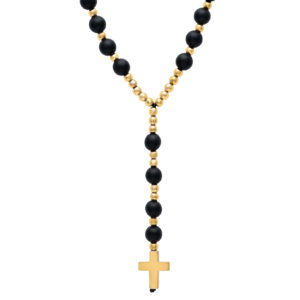 HERRENROSENKRANZ MIT GOLDELEMENTEN
