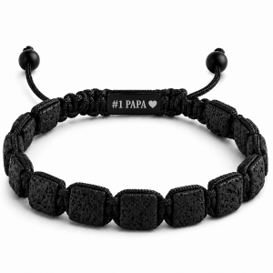 VERSTELLBARES LAVA-ARMBAND MIT GRAVUR